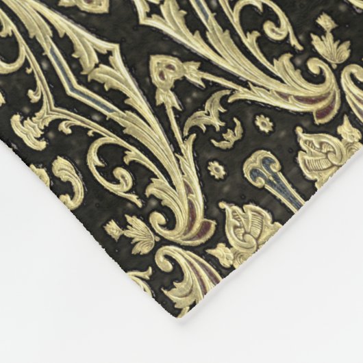 Goldbaum des Lebens Antike Rustikale Fleecedecke (Ecke)