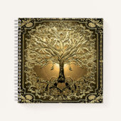 Goldbaum des Lebens Antike Rustikale  Notizblock (Vorderseite)