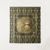 Goldbaum des Lebens Antike Rustikale Wandteppich (Vorderseite)