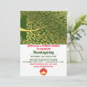 Goldbaum des Lebens Fall Pumpkin Erntedank Abendes Einladung (Stehend Vorderseite)
