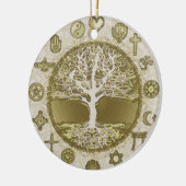 Goldbaum des Lebens Keramik Ornament (Links)