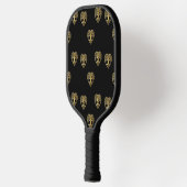 Goldbaum des Lebens Schwarzes Muster Pickleball Schläger (Links)