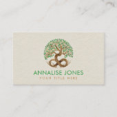 Goldbaum des Lebens - Unendlich - Malachite Blätte Visitenkarte (Vorderseite)