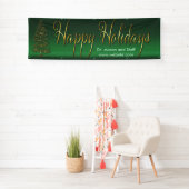 Goldbaum frohe Feiertage Banner (Insitu)