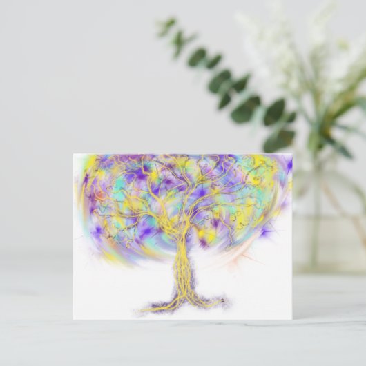 Goldbaum Moderne Christliche Prophetikkunst Postkarte (Stehend Vorderseite)