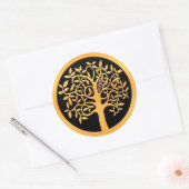 Goldbaum Runder Aufkleber (Umschlag)