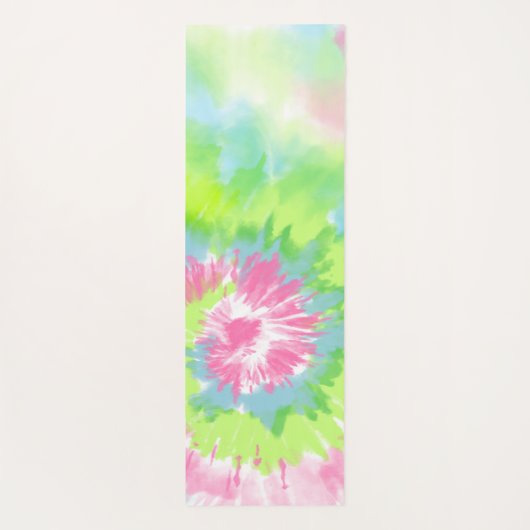 Goldbaum-Silhouette, farbenfrohe Regenbogen-Gefärb Yogamatte (Rückseite)