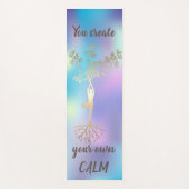 Goldbaum-Silhouette, farbenfroher Holografischer Y Yogamatte (Vorderseite)