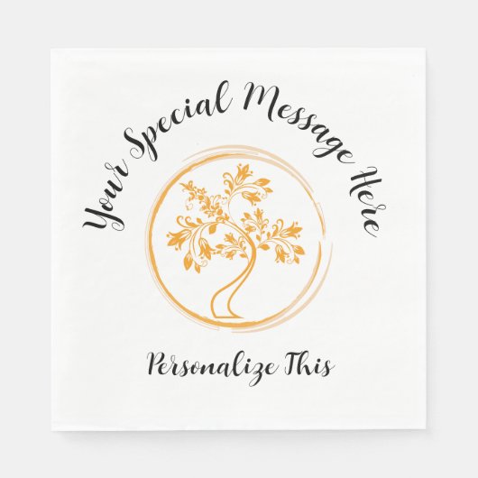 Goldbaum Überlebendes Party Napkins Serviette (Vorderseite)