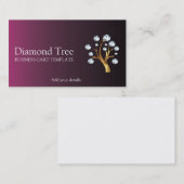 Goldbaum von Diamanten Visitenkarte (Vorne/Hinten)