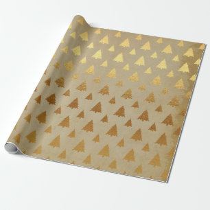 Goldbaum-WeihnachtsPackpapier Geschenkpapier
