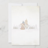 Goldbear-Baby-Dusche Einladung (Rückseite)