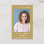 Goldbeerdigung Beileid Gedenkstätte Foto Gebetskar Visitenkarte (Vorderseite)