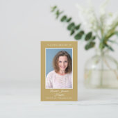 Goldbeerdigung Beileid Gedenkstätte Foto Gebetskar Visitenkarte (Stehend Vorderseite)