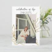 Goldbeerdigung zum Lebensfeiertag Einladung (Stehend Vorderseite)