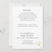 Goldbeerdigung zum Lebensfeiertag Einladung (Rückseite)