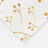 Goldbeermuster aus Elegan auf Monogramm Fleecedecke (Ecke)