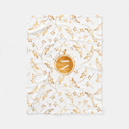 Goldbeermuster aus Elegan auf Monogramm Fleecedecke