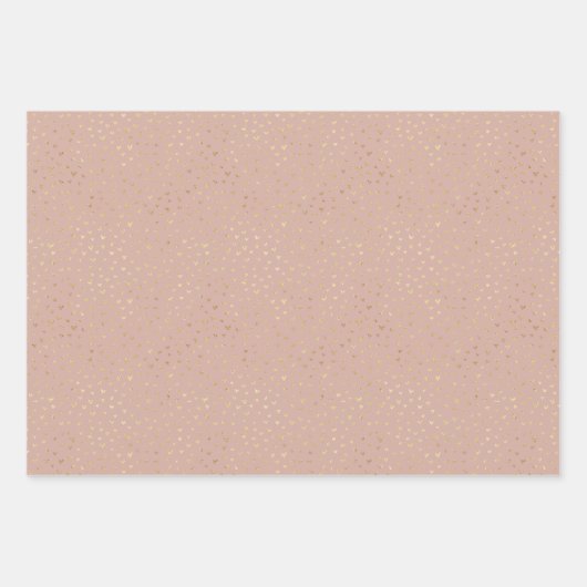 Goldbeige Bohemisch Hearttumschlagpapierblätter Geschenkpapier Set (Vorderseite 3)