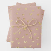 Goldbeige Bohemisch Hearttumschlagpapierblätter Geschenkpapier Set (Beispiel)