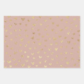 Goldbeige Bohemisch Hearttumschlagpapierblätter Geschenkpapier Set (Vorderseite)