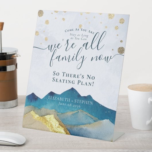 Goldberg-Hochzeitszeichen für Wasserfarben Sockelschild (In Situ)