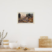 Goldbergbau in Kalifornien Poster (Küche)