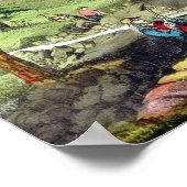 Goldbergbau in Kalifornien Poster (Ecke)