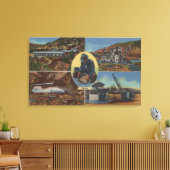 Goldbergbau in Kalifornien - Quarz, Dredge Leinwanddruck (Insitu (Wohnzimmer))