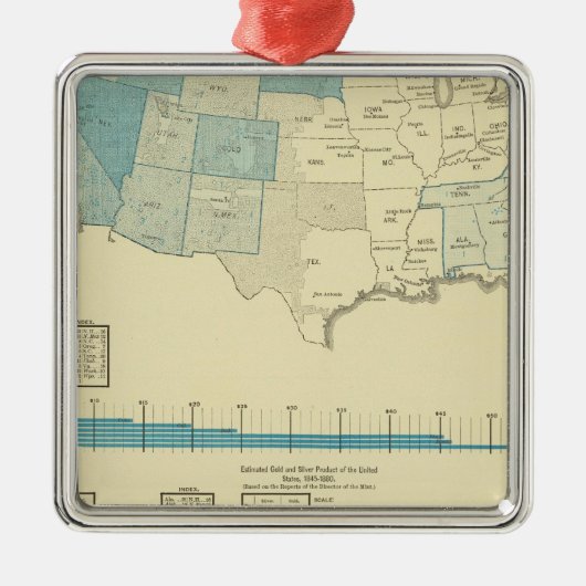 Goldbergbau Silbernes Ornament (Vorne)
