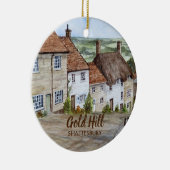 Goldberge, Shaftesbury, Aquarellmalerei Keramik Ornament (Rechts)