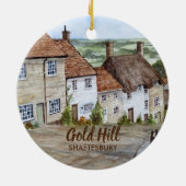 Goldberge, Shaftesbury, Aquarellmalerei Keramik Ornament (Hinten)
