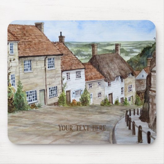 Goldberge, Shaftesbury, Aquarellmalerei Mousepad (Vorne)