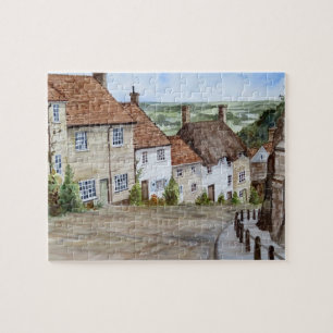 Goldberge, Shaftesbury, Aquarellmalerei Puzzle