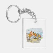 Goldberge, Shaftesbury Wasserfarbe Schlüsselanhänger (Vorderseite links)