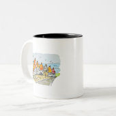 Goldberge, Shaftesbury Wasserfarbe Zweifarbige Tasse (Vorderseite Links)