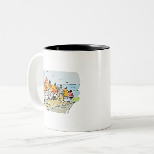 Goldberge, Shaftesbury Wasserfarbe Zweifarbige Tasse (Vorderseite Links)