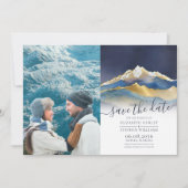 Goldbergwerk Wasserfarbe Außenhochzeit Foto Save The Date (Vorderseite)