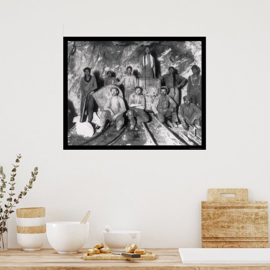 Goldbergwerke in Südafrika 1904 Poster (Küche)