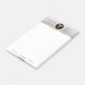 Goldberufliche medizinische Caduceus Posten-it® Post-it Klebezettel (angewinkelt)