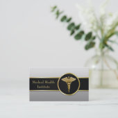 Goldberuflicher medizinischer Caduceus - Visitenkarte (Stehend Vorderseite)