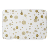 Goldbezaubernde Bokeh Confetti-Punkte Badematte (Vorderseite)