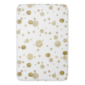 Goldbezaubernde Bokeh Confetti-Punkte Badematte (Vorderseite Vertikal)