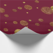Goldbezaubernde Bokeh Confetti-Punkte Geschenkpapier (Ecke)