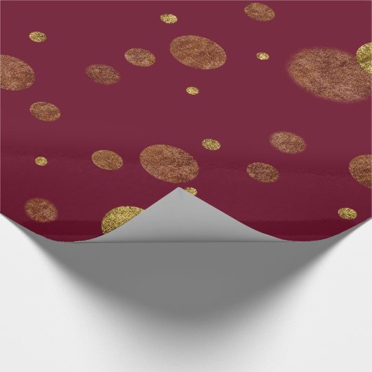 Goldbezaubernde Bokeh Confetti-Punkte Geschenkpapier (Ecke)