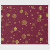 Goldbezaubernde Bokeh Confetti-Punkte Geschenkpapier (Flach)