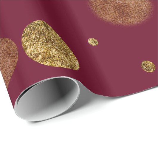 Goldbezaubernde Bokeh Confetti-Punkte Geschenkpapier (Rolleneckpunkt)