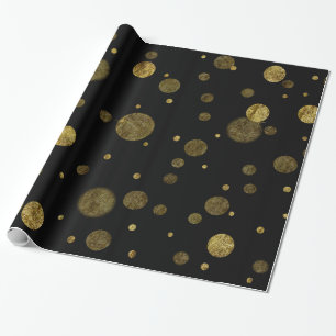 Goldbezaubernde Bokeh Confetti-Punkte Geschenkpapier