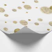 Goldbezaubernde Bokeh Confetti-Punkte Geschenkpapier (Ecke)