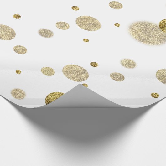 Goldbezaubernde Bokeh Confetti-Punkte Geschenkpapier (Ecke)